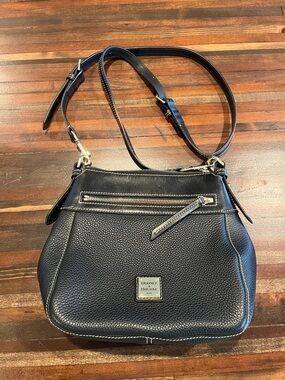 Dooney & Bourke Black Pebbled Leather Small Crossbody